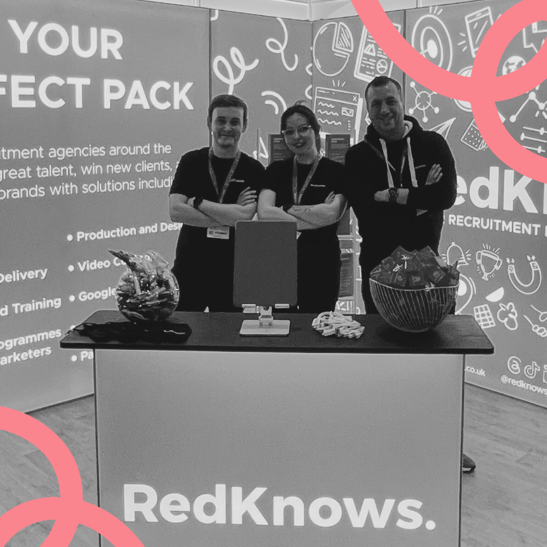 Lewis, Jordan and Neil from RedKnows at the Recruitment Agency Exhibition 2024